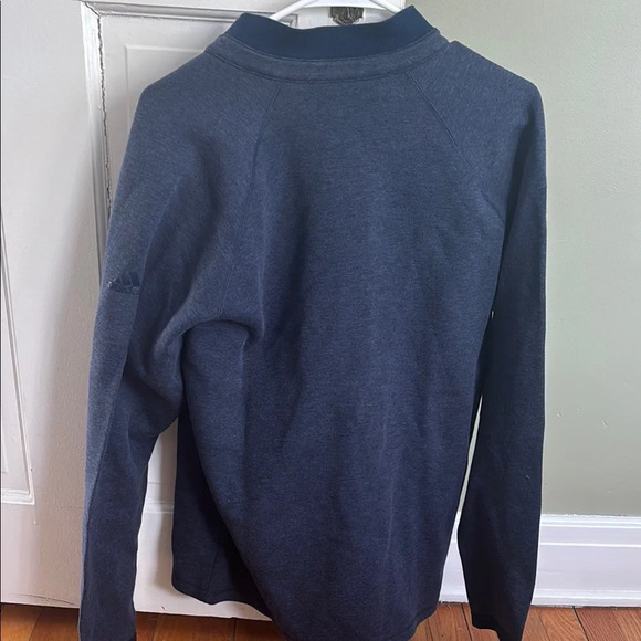 Adidas Blue Zip Up Sweater with Mock Turtleneck - Picture 3 of 3